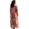 image:imageGypsie Blu Caftan Dress for Women Satin Silk Printed Plus Size  Moo Moo Dress Kimono Sleeve Maxi Gown PartiesOrangered