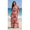image:imageGypsie Blu Caftan Dress for Women Satin Silk Printed Plus Size  Moo Moo Dress Kimono Sleeve Maxi Gown PartiesOrangered