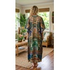 image:imageGypsie Blu Caftan Dress for Women Satin Silk Printed Plus Size  Moo Moo Dress Kimono Sleeve Maxi Gown PartiesTeal