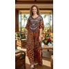 image:imageGypsie Blu Caftan Dress for Women Satin Silk Printed Plus Size  Moo Moo Dress Kimono Sleeve Maxi Gown PartiesWarm Caramel