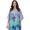 image:imageGypsie Blu Caftan Dress for Women Satin Silk Printed Plus Size  Moo Moo Dress Kimono Sleeve Maxi Gown PartiesWhite Floral