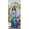 image:imageGypsie Blu Caftan Dress for Women Satin Silk Printed Plus Size  Moo Moo Dress Kimono Sleeve Maxi Gown PartiesWhite Floral