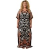 image:imageGypsie Blu Caftan Dress for Women Satin Silk Printed Plus Size  Moo Moo Dress Kimono Sleeve Maxi Gown PartiesBlack  White