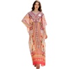 image:imageGypsie Blu Caftan Dress for Women Satin Silk Printed Plus Size  Moo Moo Dress Kimono Sleeve Maxi Gown PartiesBlush